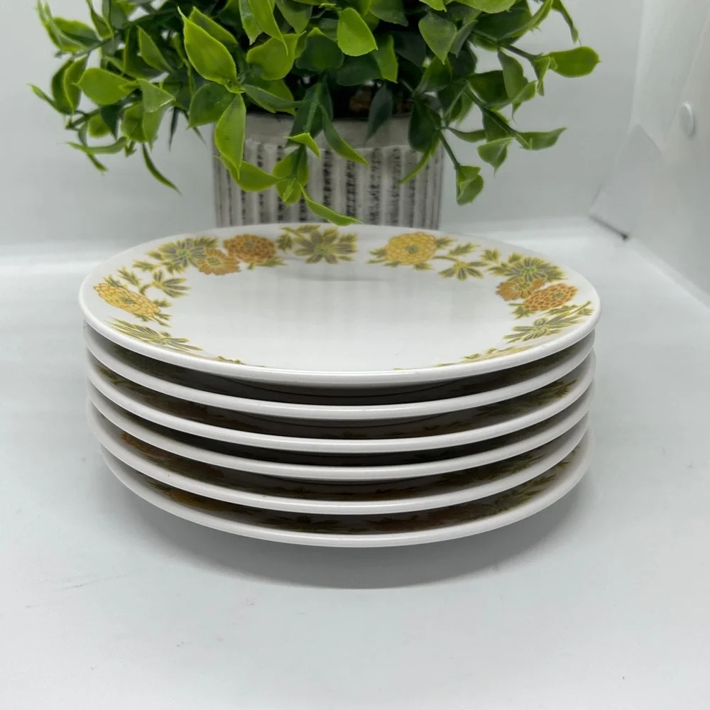 VTG 6 Noritake Progression SUNNY SIDE Marigold 6-1/4